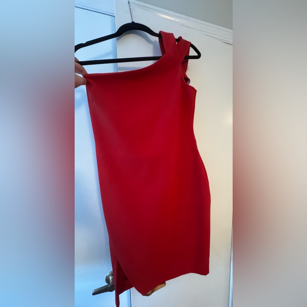 Likely One Shoulder Red Dress